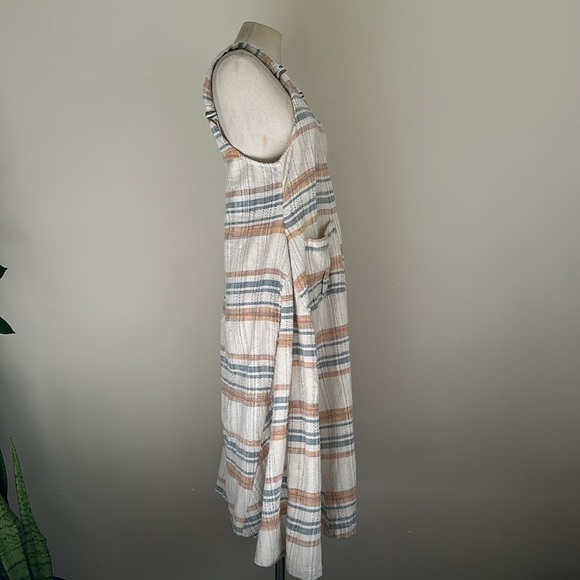 Free People Harper Striped Linen Dress sz XS Natural Combo - Picture 4 of 7